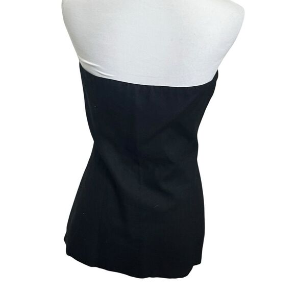 Meshki Innis Longline Strapless Top Black Linen Blend Women’s Medium - Picture 5 of 9